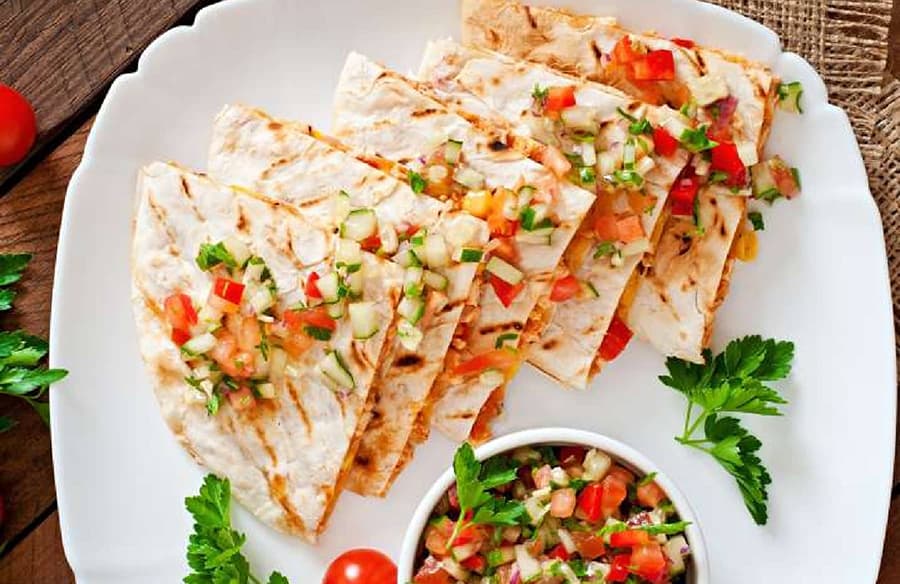 Homemade Quesadillas and Fresh Tortillas