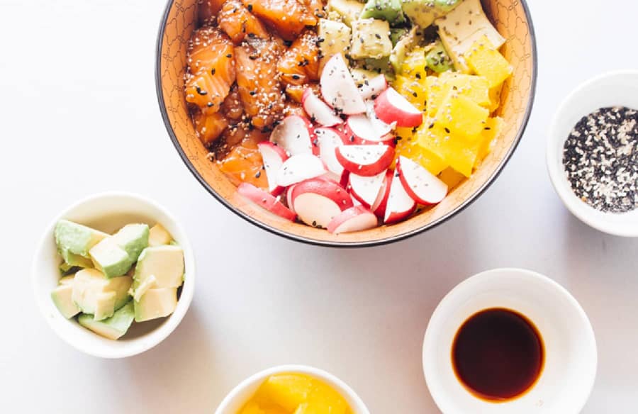 Pescatarian and Vegetarian Poke Bowls