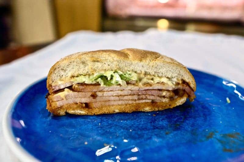 Peameal bacon sandwich